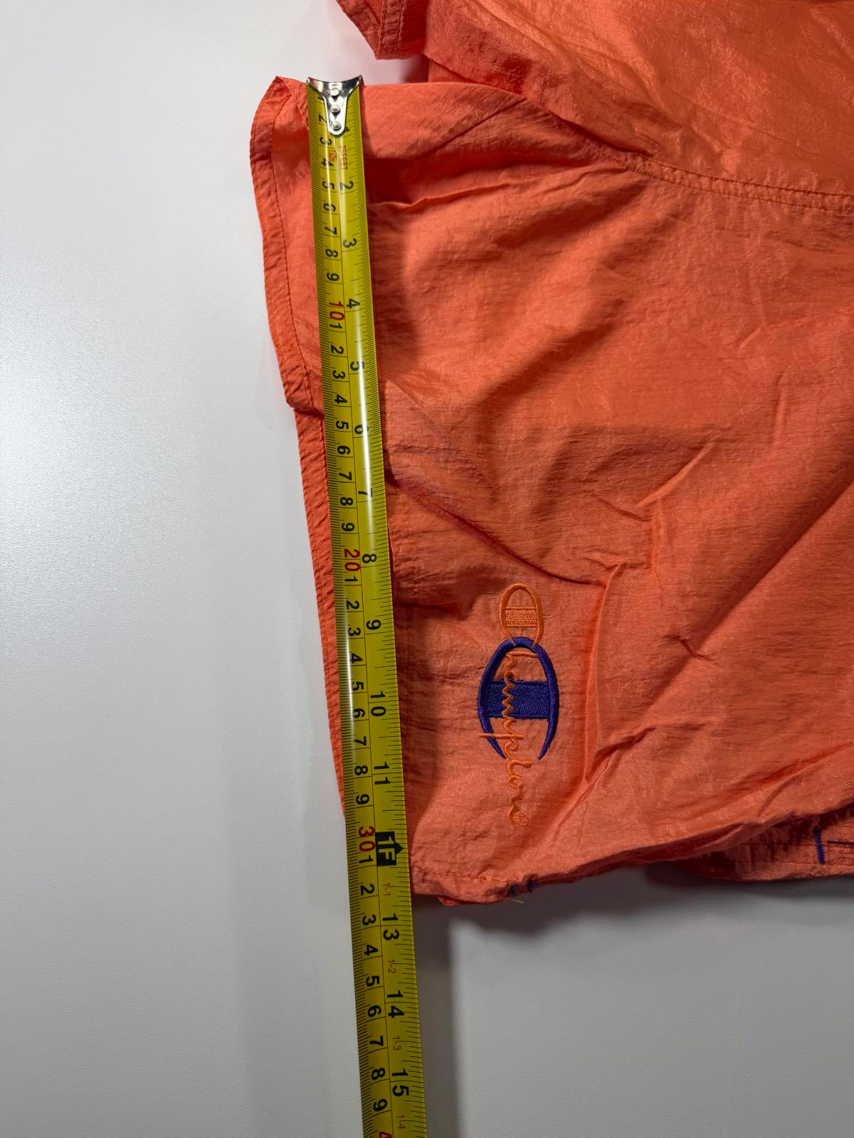 Champion Orange Swim Shorts with Logo Embroidery