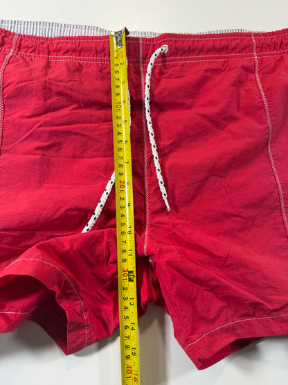 Tommy Trunks Red Swim Shorts with Drawstring Waist M