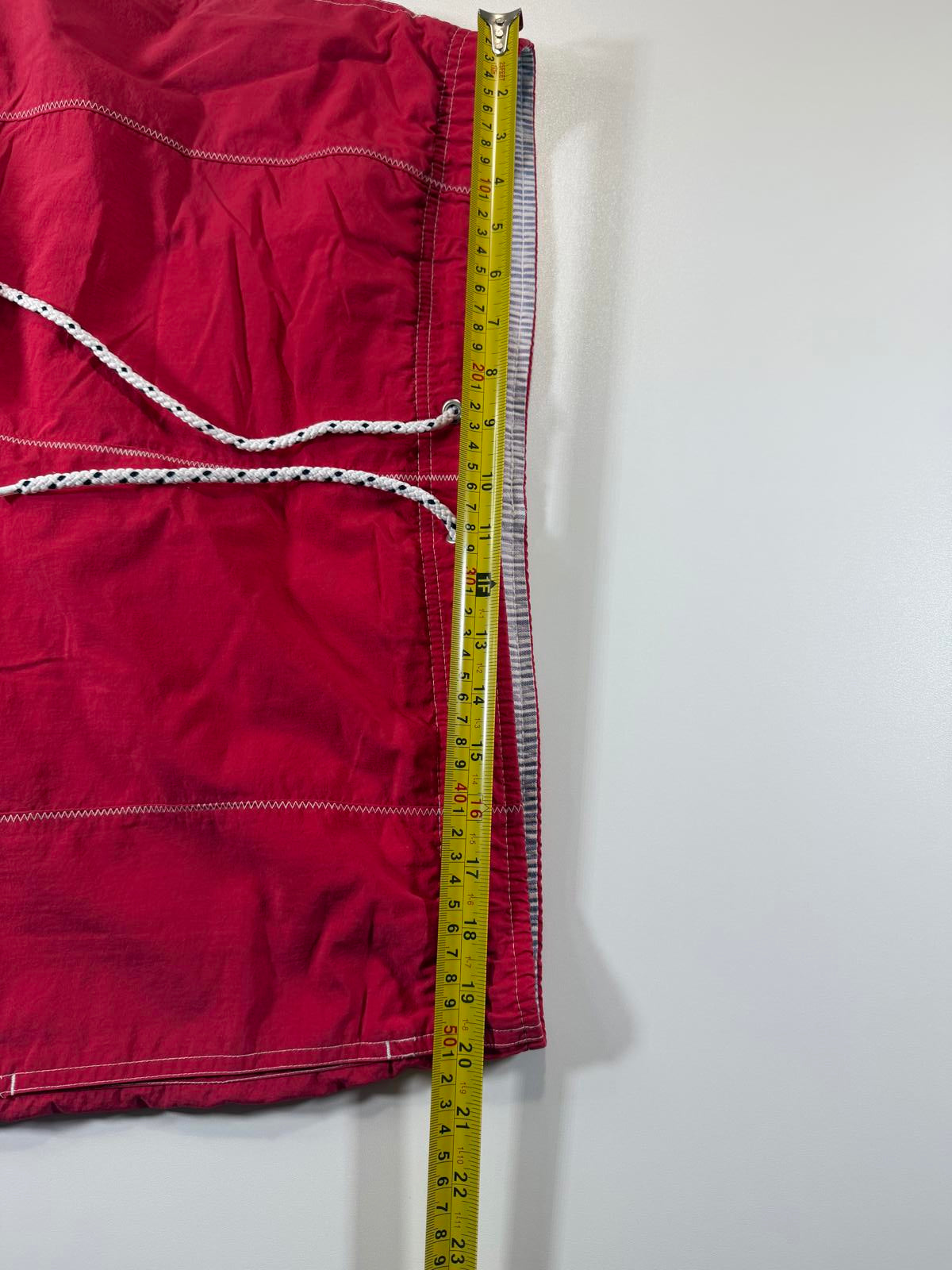 Tommy Trunks Red Swim Shorts with Drawstring Waist M