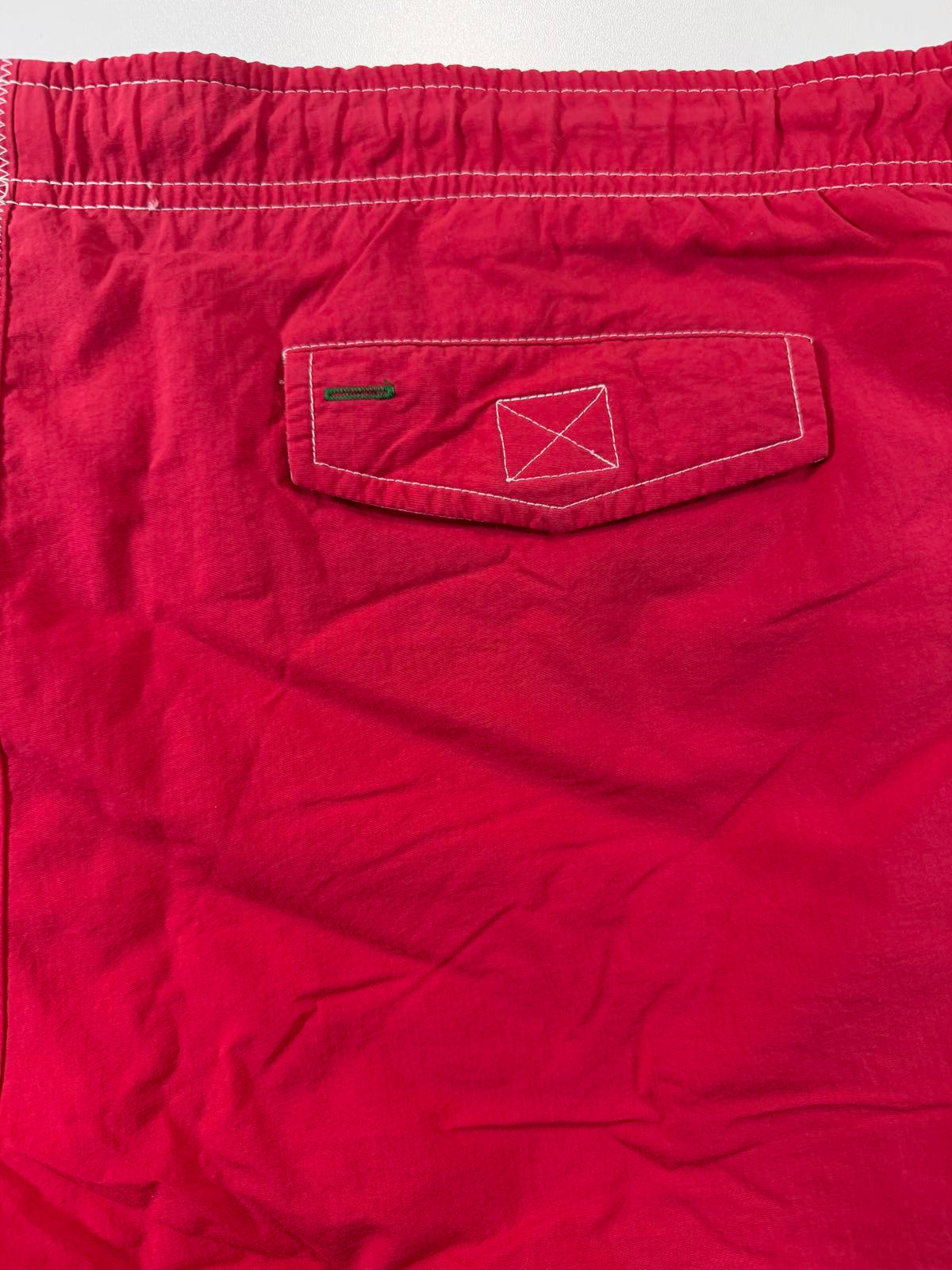 Tommy Trunks Red Swim Shorts with Drawstring Waist M