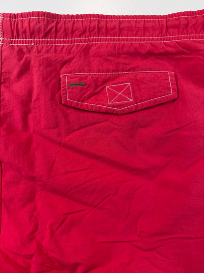 Tommy Trunks Red Swim Shorts with Drawstring Waist M