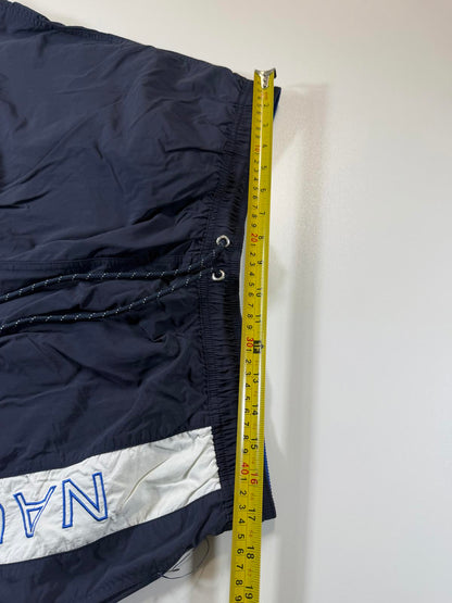 Nautica Men's Navy Blue Swim Shorts with White Side Panel XL