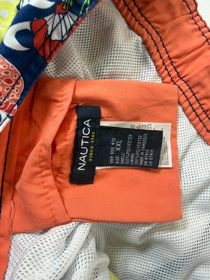 Men's Swim Shorts with Tropical Fish and Coral Print XXL