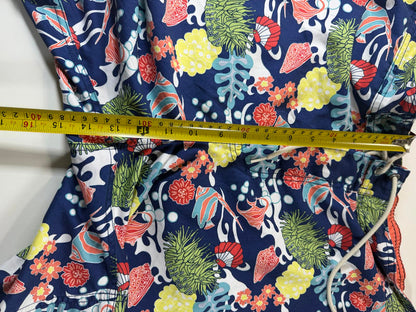 Men's Swim Shorts with Tropical Fish and Coral Print XXL