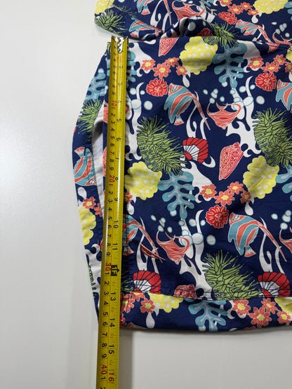 Men's Swim Shorts with Tropical Fish and Coral Print XXL