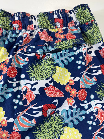 Men's Swim Shorts with Tropical Fish and Coral Print XXL