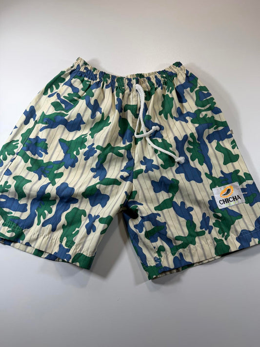 CHICHA Sport Camouflage Print Shorts with Drawstring Waist M