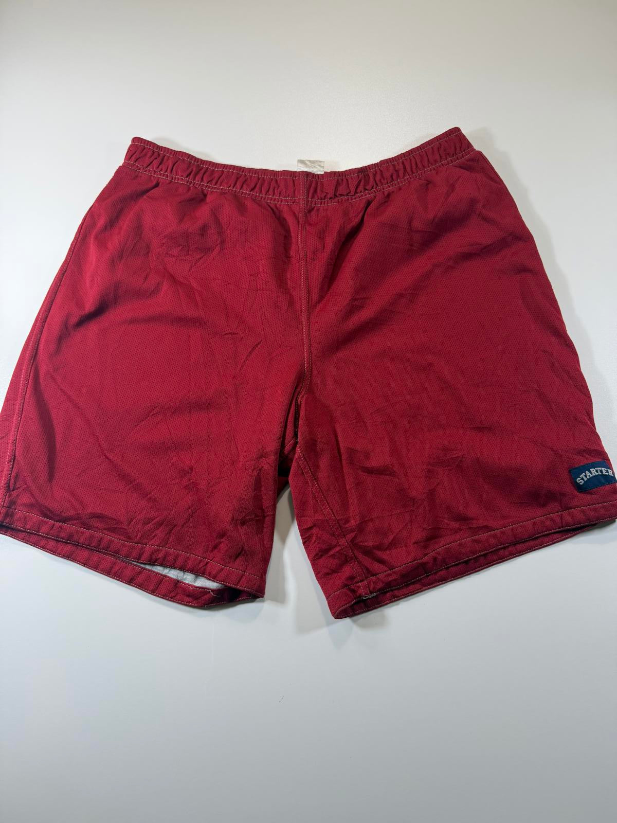 Vintage Starter Men's Red Athletic Shorts M