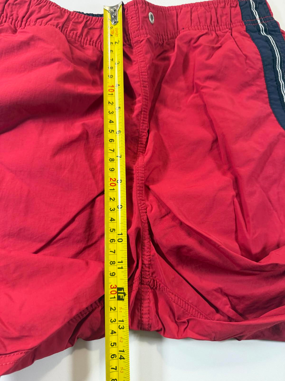 Nautica Red Swim Shorts with Side Stripe M