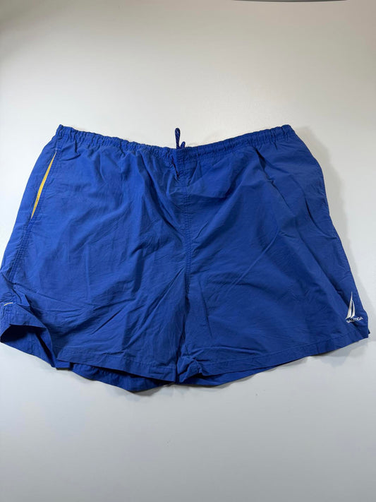 Nautica Men's Blue Swim Shorts with Yellow XXL