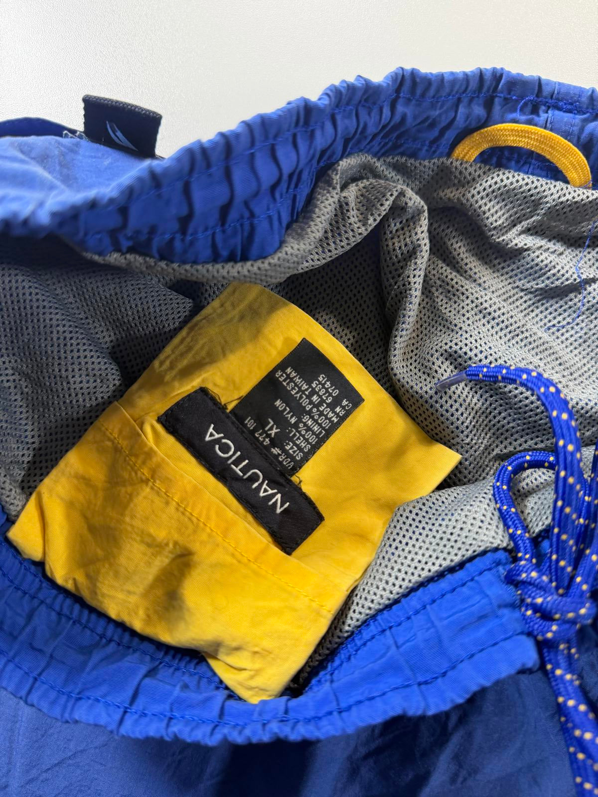 Nautica Men's Blue Swim Shorts with Yellow XXL