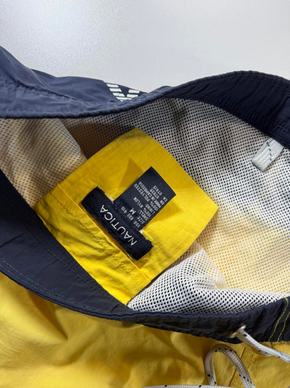 Nautica Men's Yellow and Navy Swim Shorts M