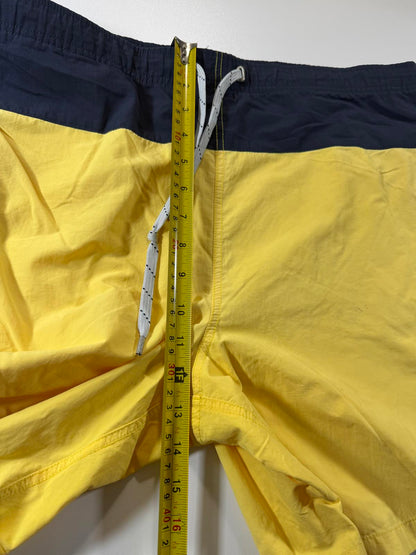 Nautica Men's Yellow and Navy Swim Shorts M