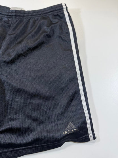 Adidas Men's Black Athletic Shorts with White Stripes M