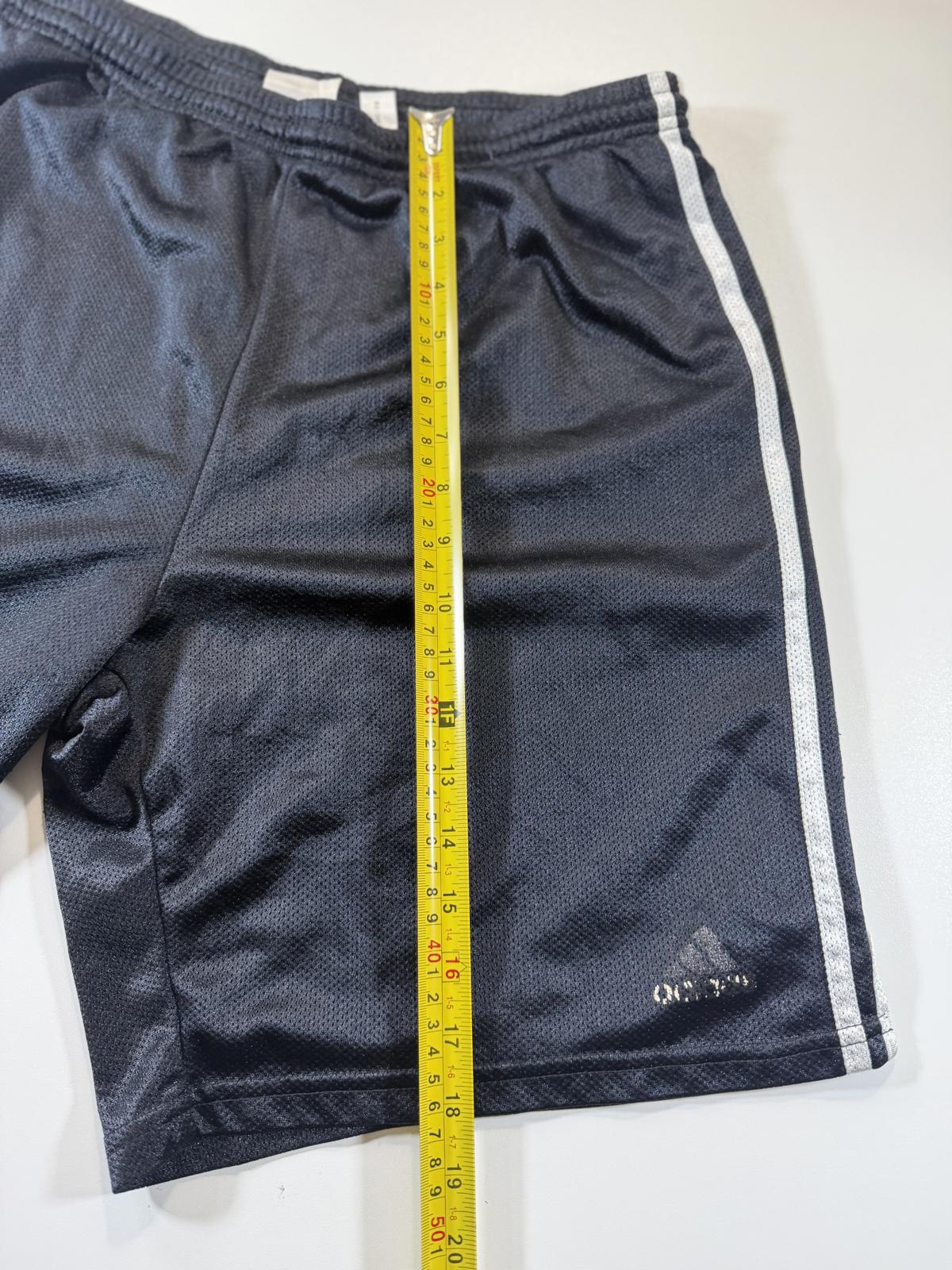 Adidas Men's Black Athletic Shorts with White Stripes M