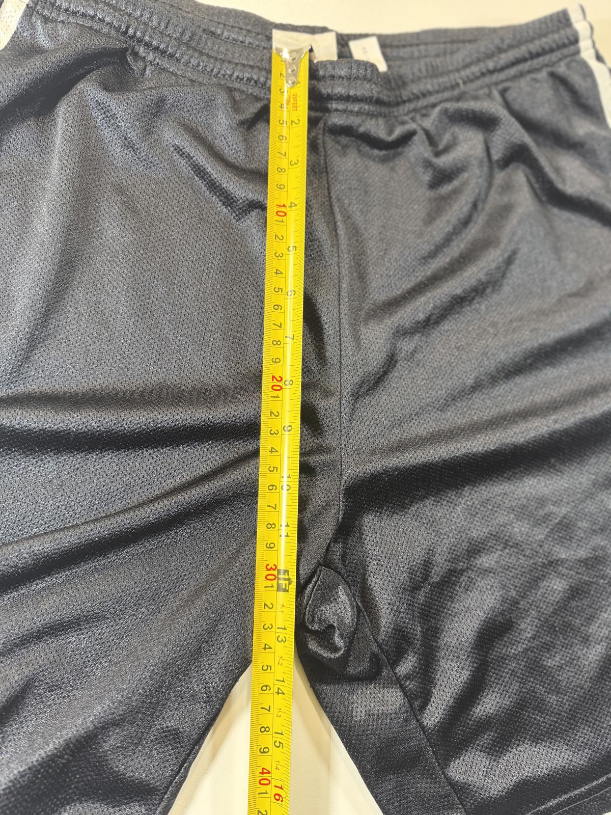 Adidas Men's Black Athletic Shorts with White Stripes M