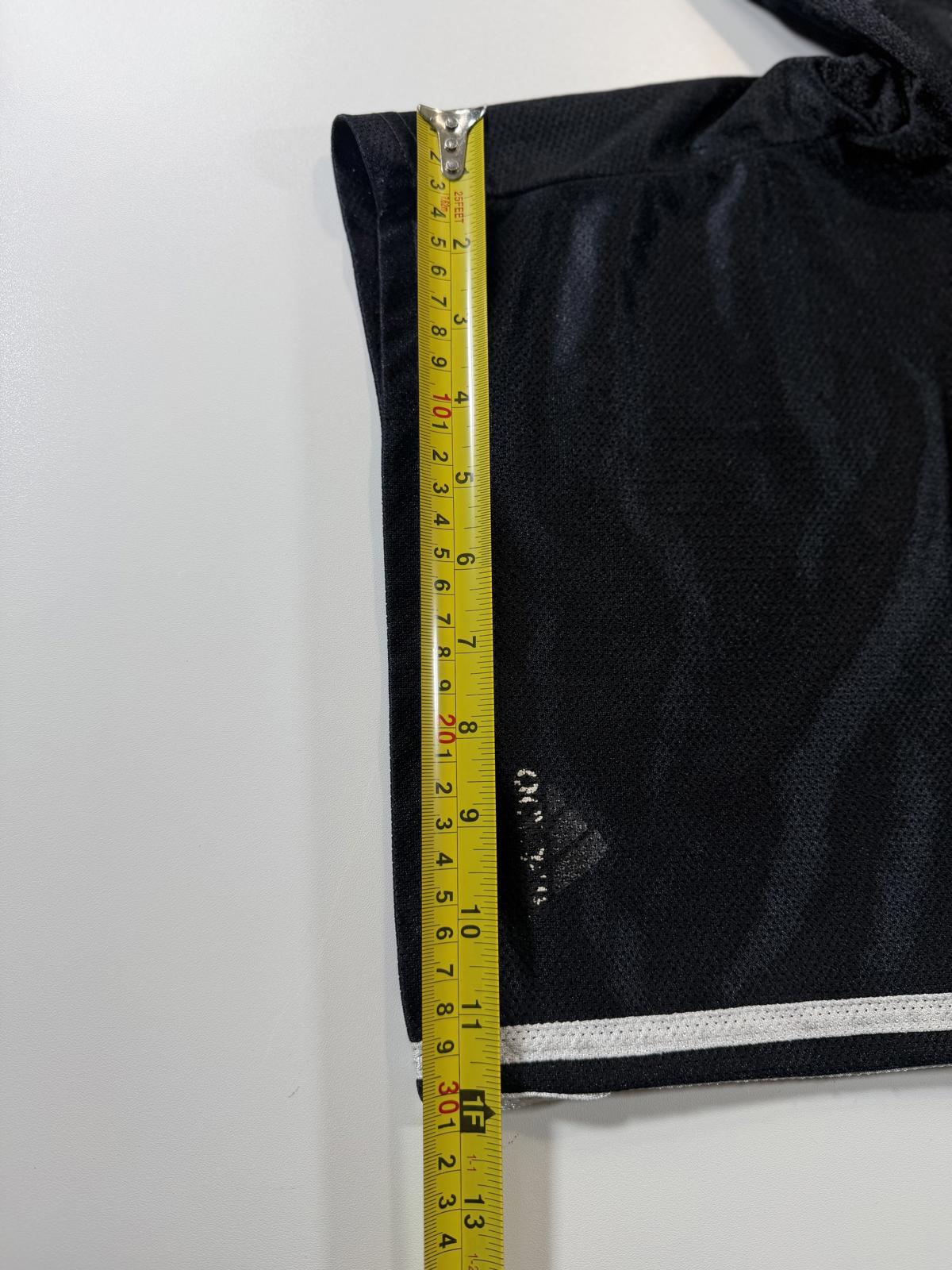 Adidas Men's Black Athletic Shorts with White Stripes M