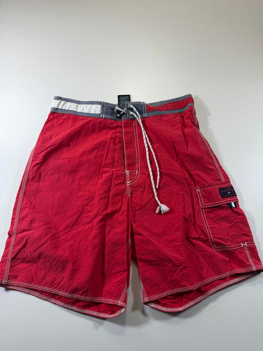 Tommy Hilfiger Men's Red Cargo Swim Shorts S