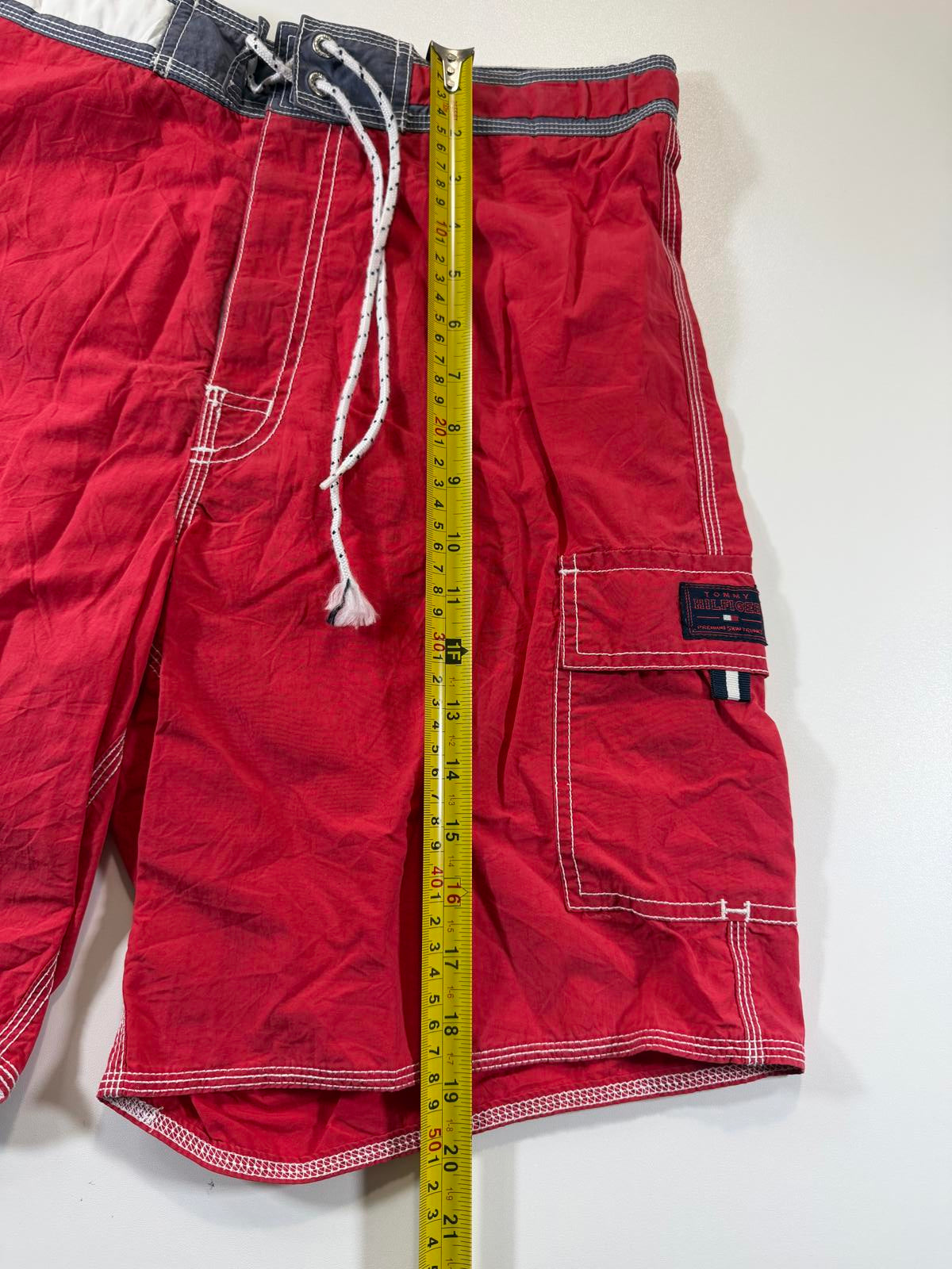 Tommy Hilfiger Men's Red Cargo Swim Shorts S