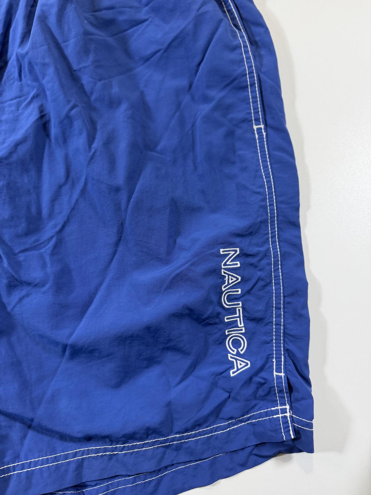 Nautica Men's Blue Swim Shorts with Drawstring Waist M