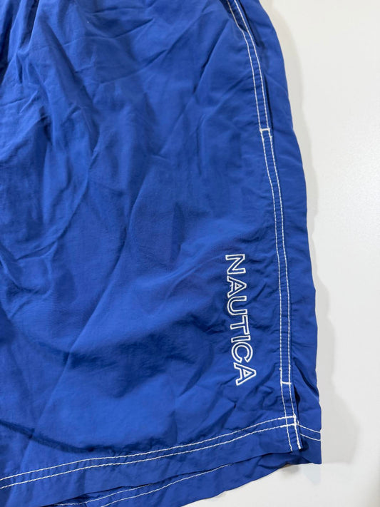 Nautica Men's Blue Swim Shorts with Drawstring Waist M