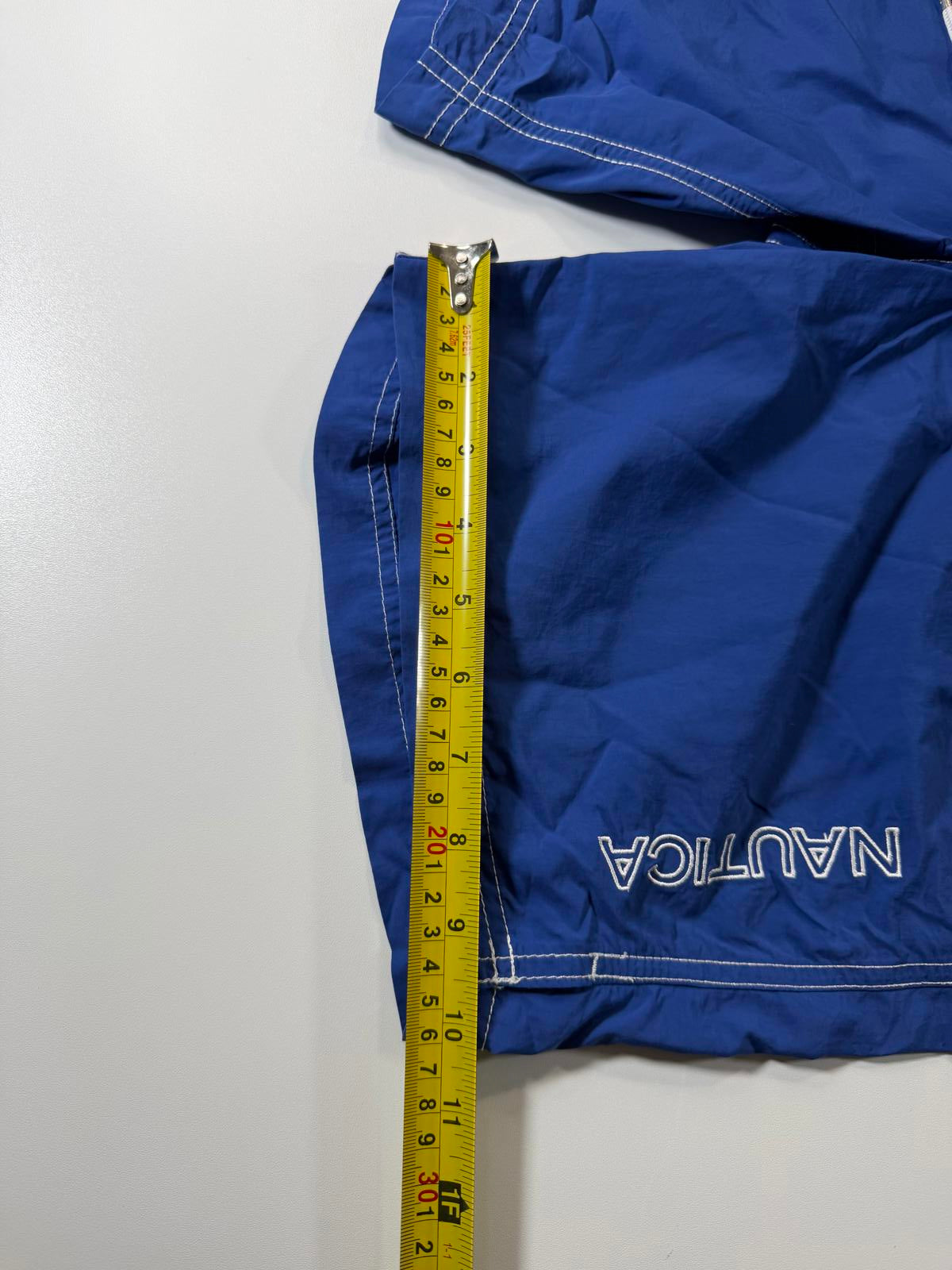 Nautica Men's Blue Swim Shorts with Drawstring Waist M