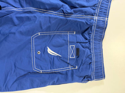 Nautica Men's Blue Swim Shorts with Drawstring Waist M