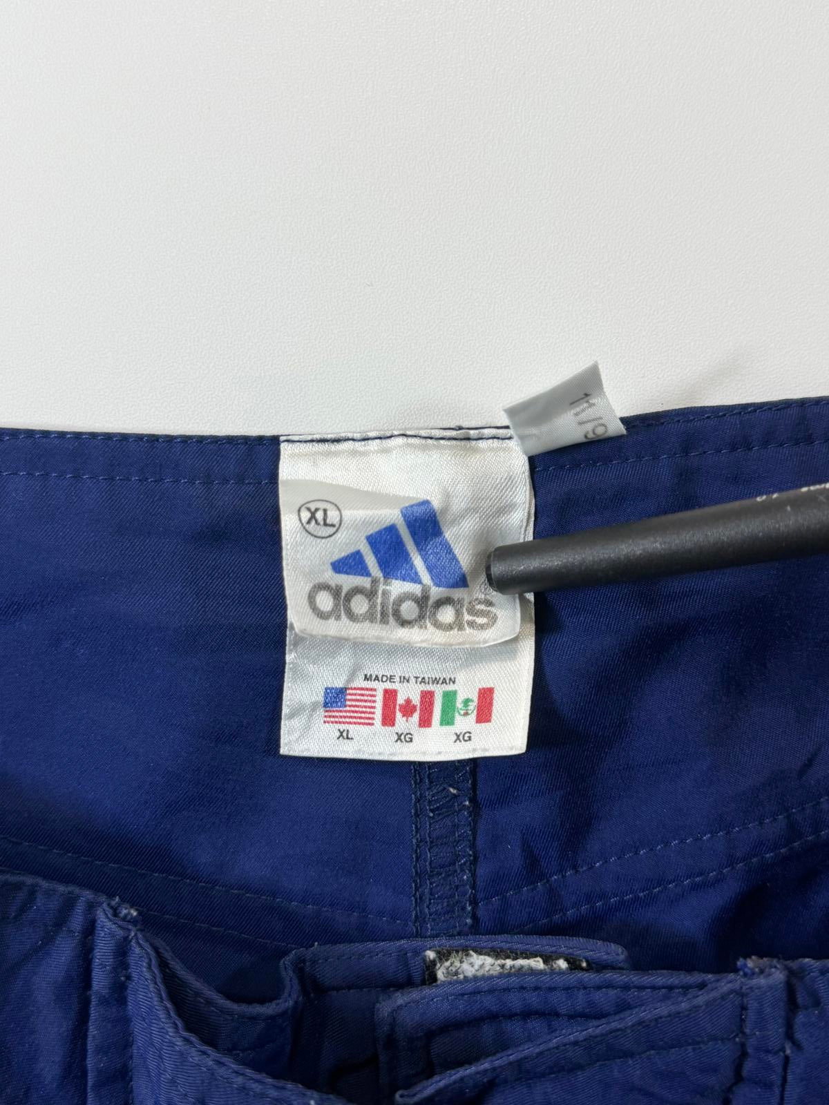 Adidas Men's Navy Blue Swim Shorts with White Piping XL