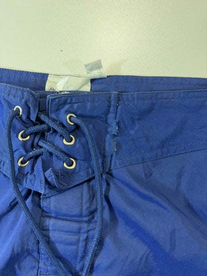 Adidas Men's Navy Blue Swim Shorts with White Piping XL