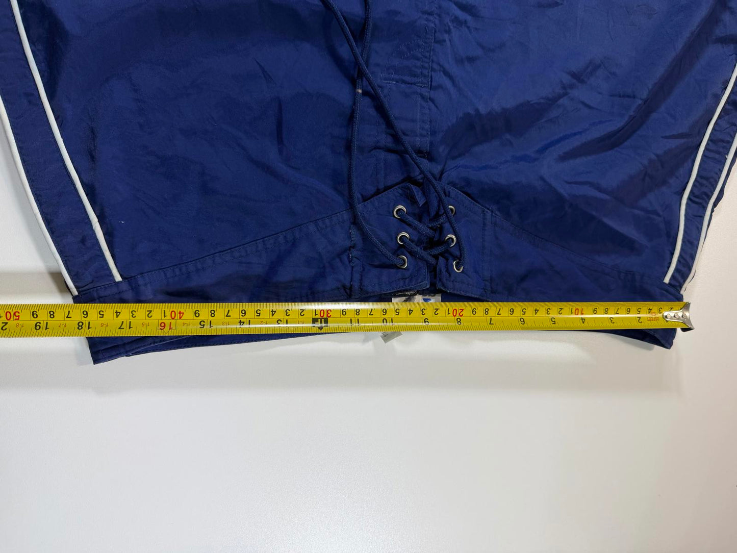 Adidas Men's Navy Blue Swim Shorts with White Piping XL