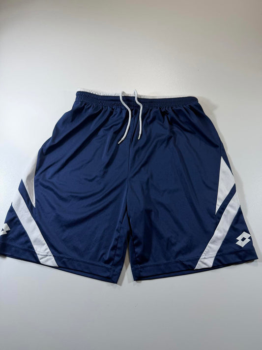 Lotto Men's Navy Blue Athletic Shorts with White Accents L