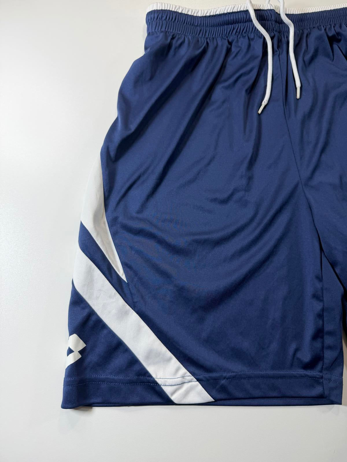 Lotto Men's Navy Blue Athletic Shorts with White Accents L