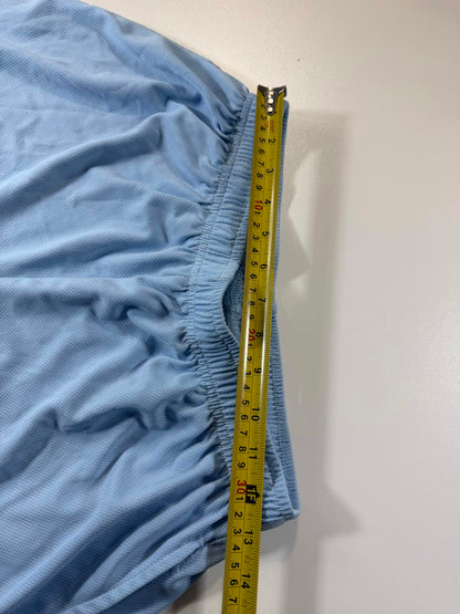 Light Blue Athletic Mesh Shorts with Logo