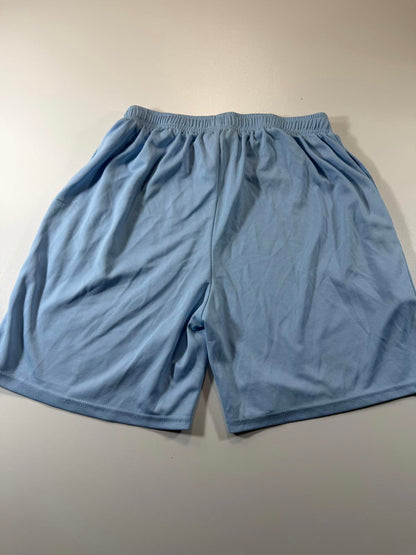 Light Blue Athletic Mesh Shorts with Logo