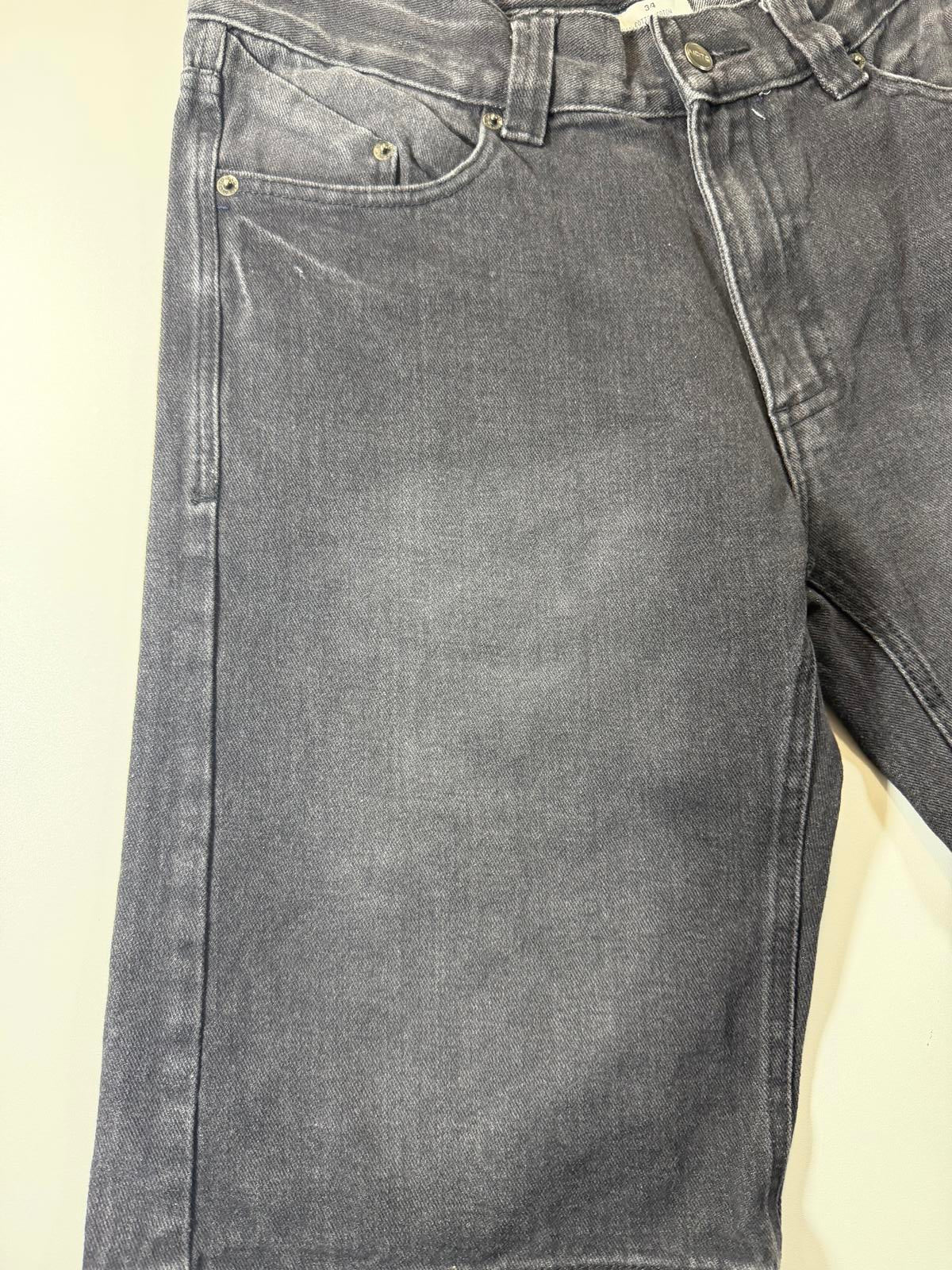 Moto Black Denim Shorts 34