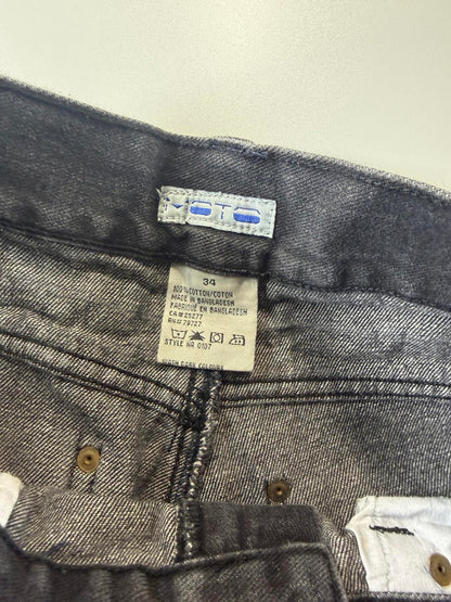 Moto Black Denim Shorts 34