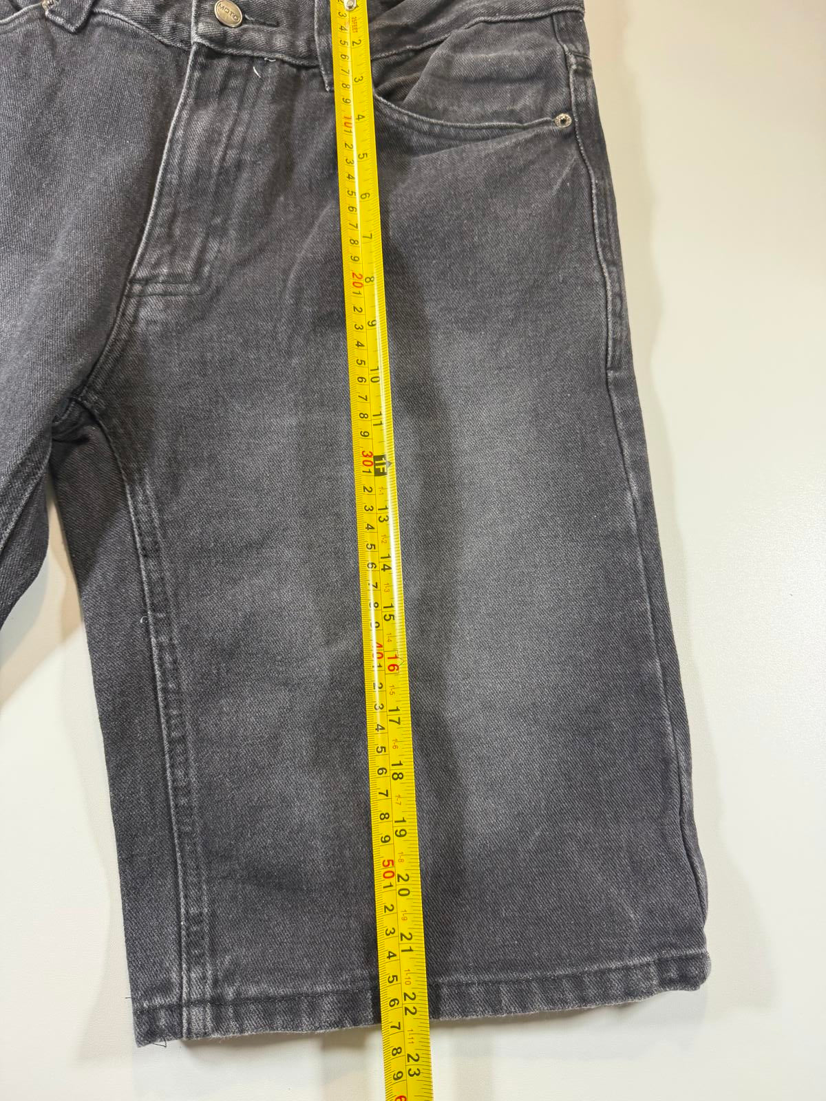 Moto Black Denim Shorts 34