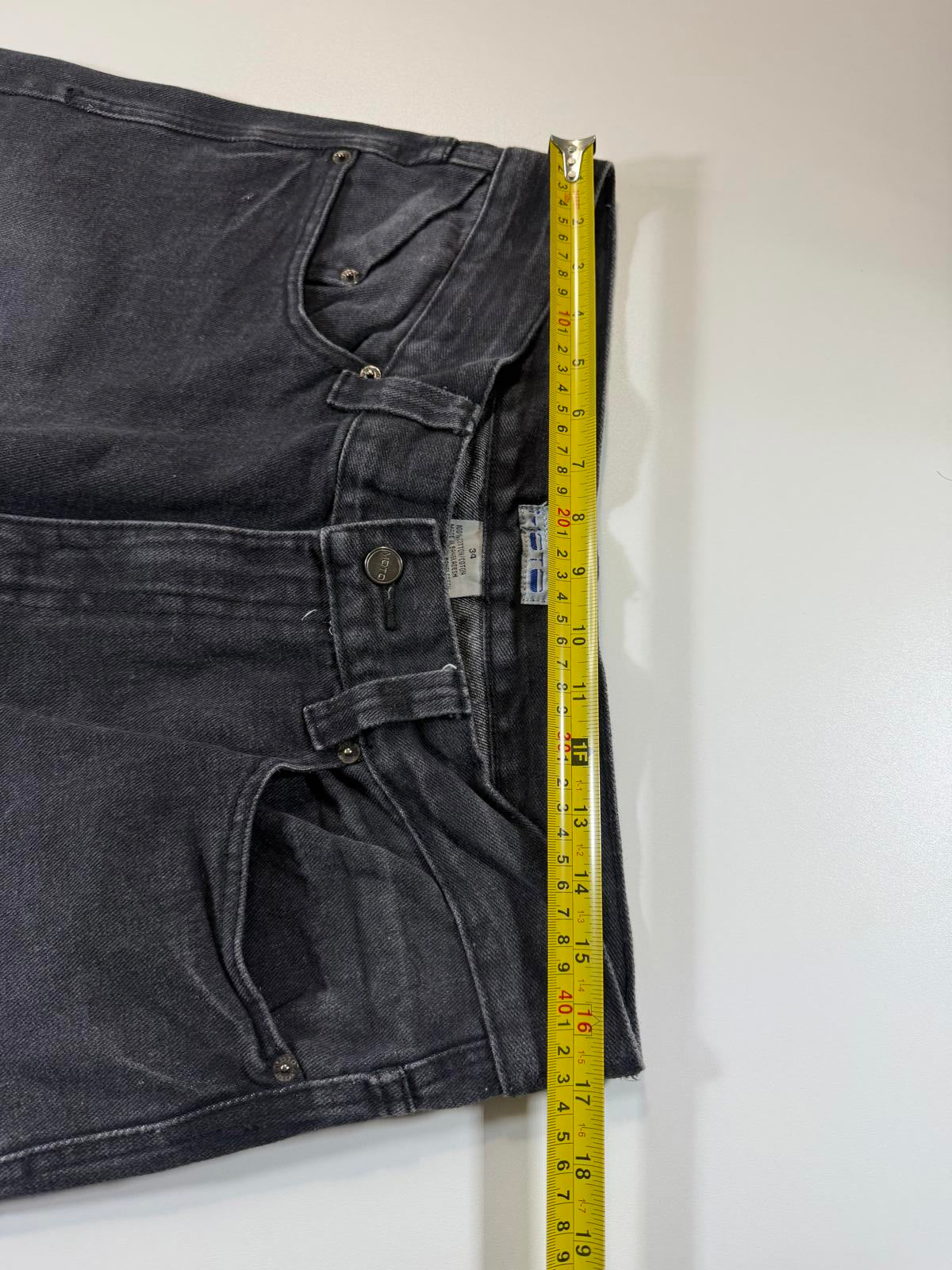 Moto Black Denim Shorts 34