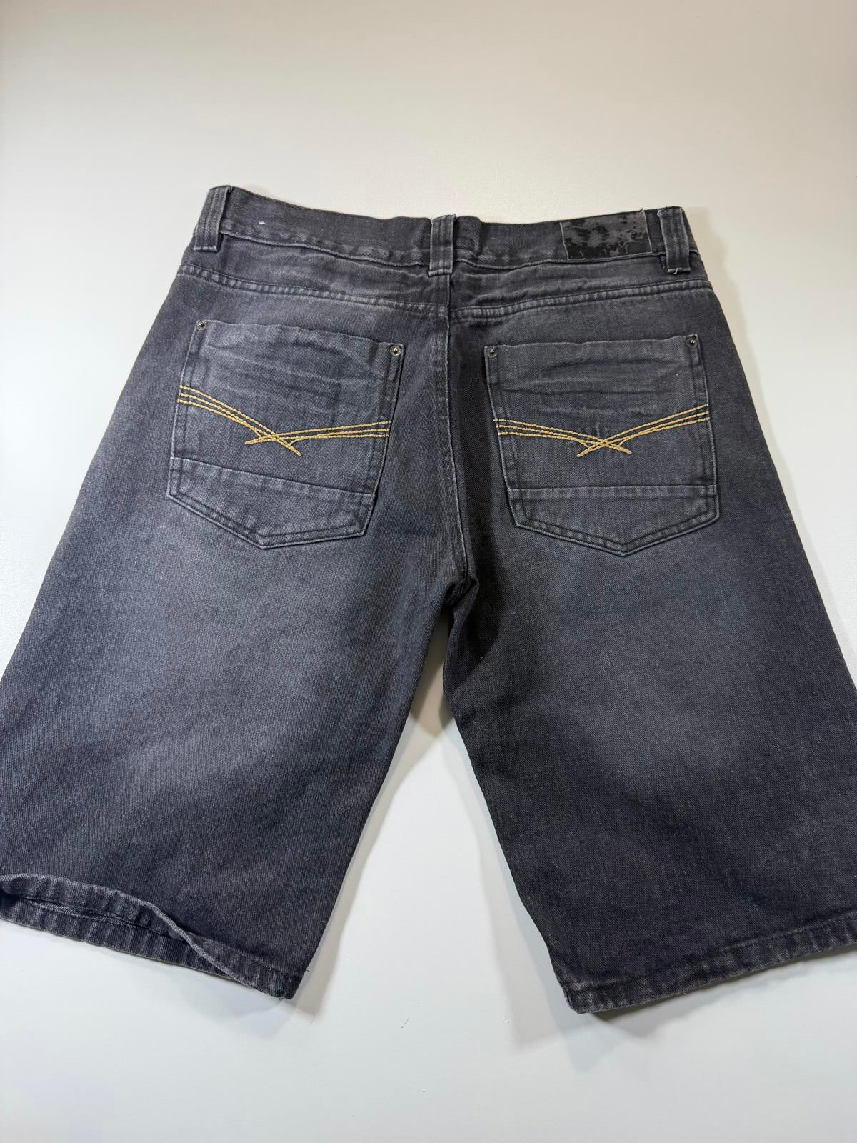 Moto Black Denim Shorts 34