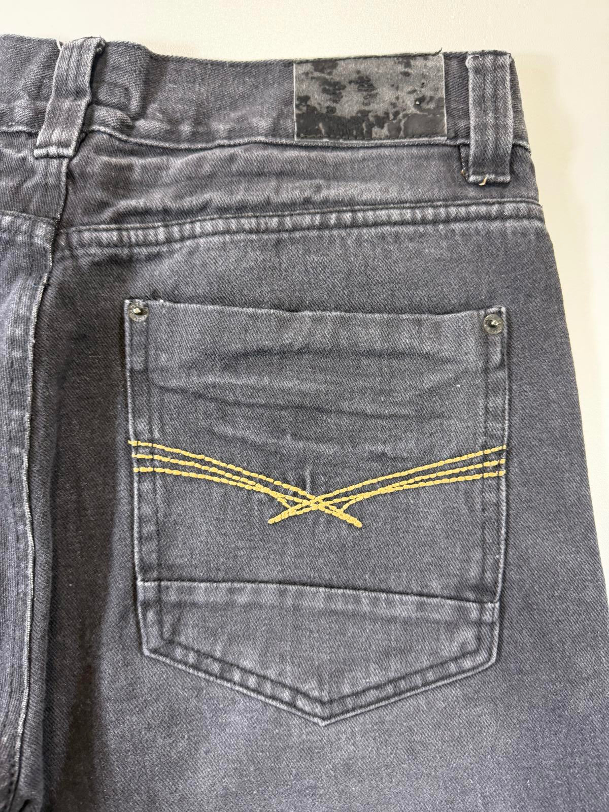 Moto Black Denim Shorts 34