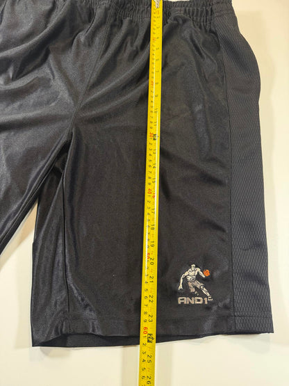 AND1 Black Basketball Shorts Size L