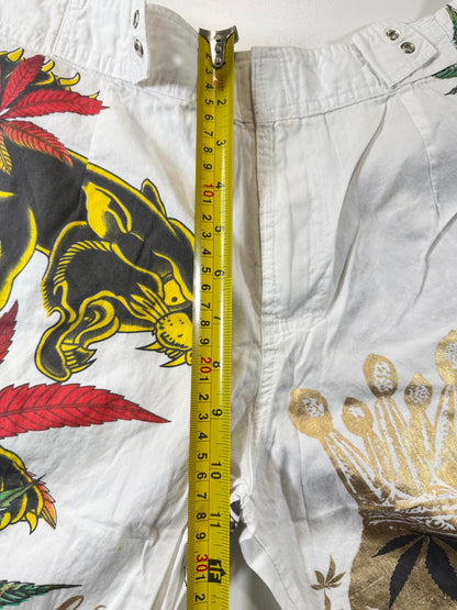 Christian Audigier Knee-Length Shorts Panther and Crown M