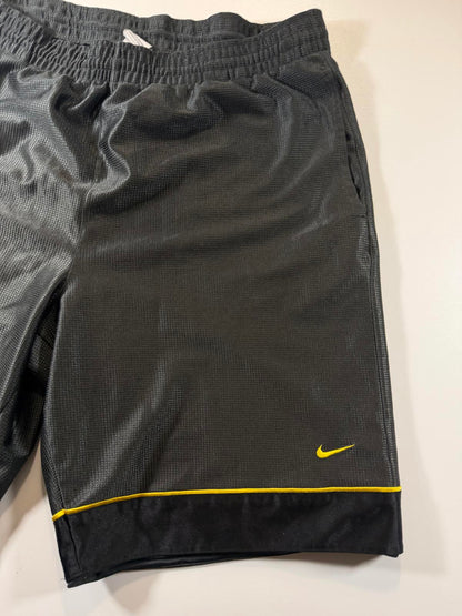 Nike Men's Athletic Shorts Black with Yellow Trim