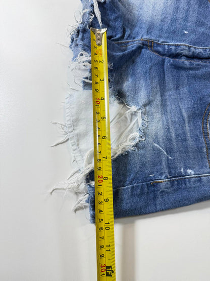 Miami High Rise Distressed Denim Shorts 7