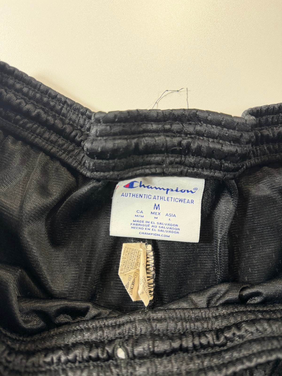 Vintage Champion Black Mesh Athletic Shorts