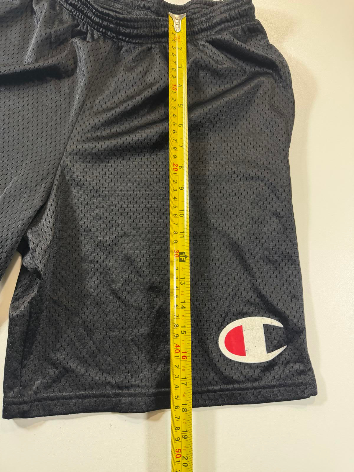 Vintage Champion Black Mesh Athletic Shorts