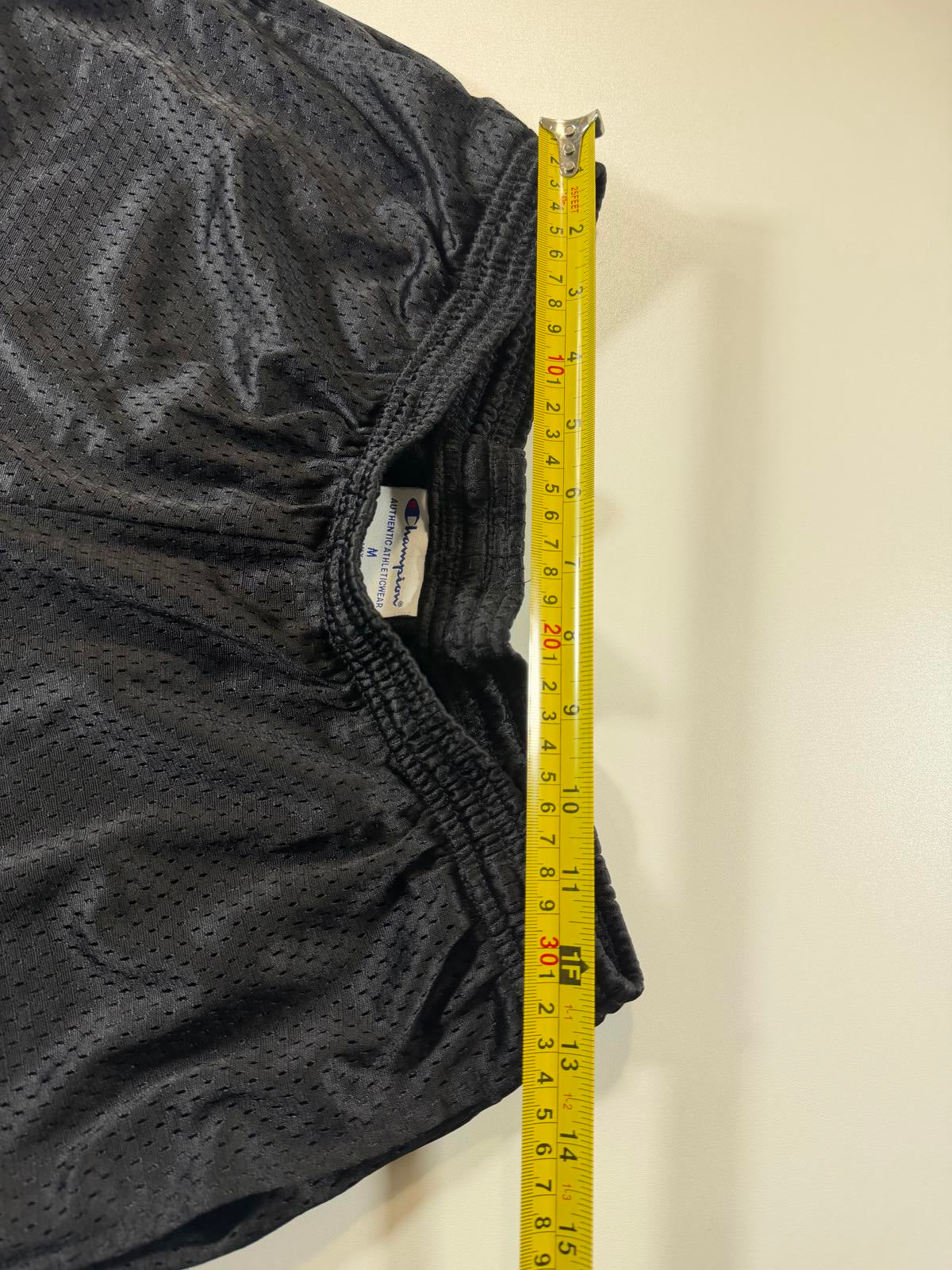 Vintage Champion Black Mesh Athletic Shorts