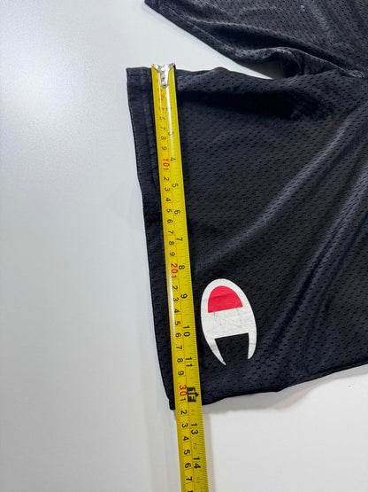 Vintage Champion Black Mesh Athletic Shorts