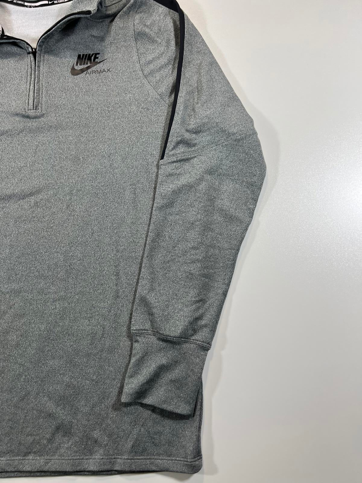 Nike Air Max Grey Quarter-Zip Pullover Sweatshirt