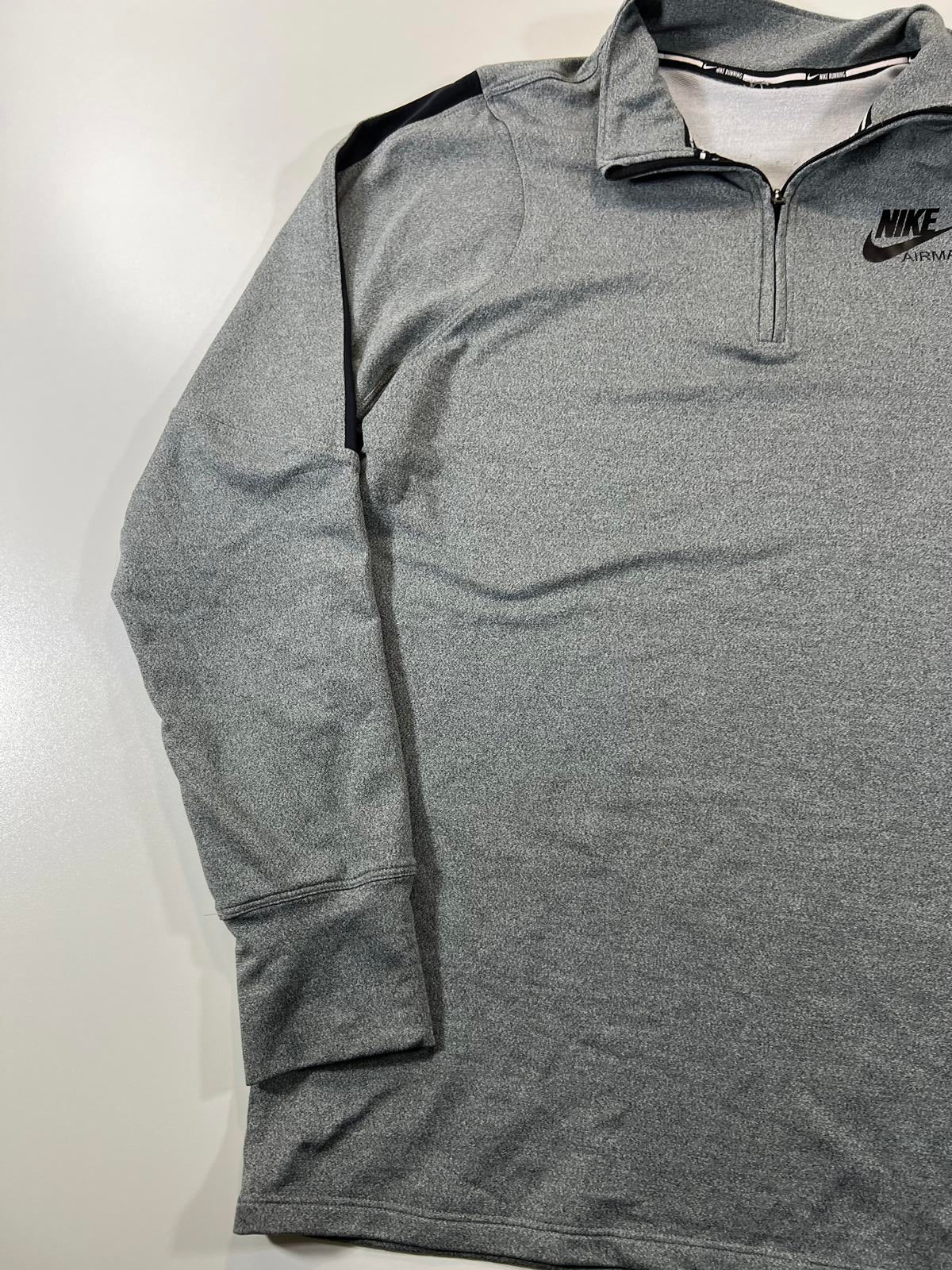 Nike Air Max Grey Quarter-Zip Pullover Sweatshirt
